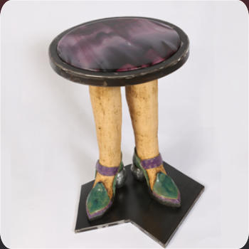 Table-Art SV, tafel gemaakt van keramiek, oxides en staal