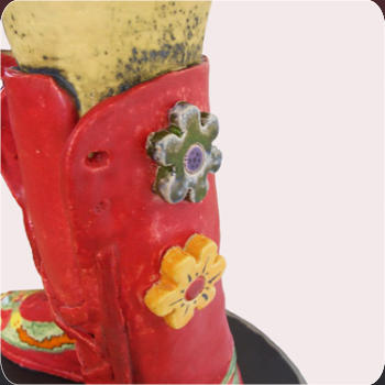 Table-Art SV, tafel gemaakt van keramiek, oxides en staal