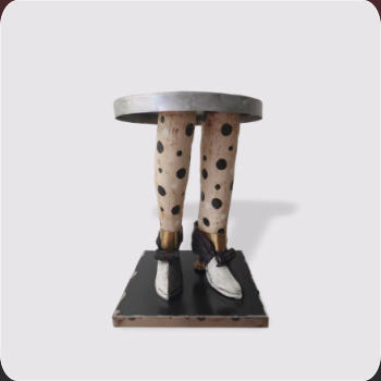 Table-Art SV, tafel gemaakt van keramiek, oxides en staal